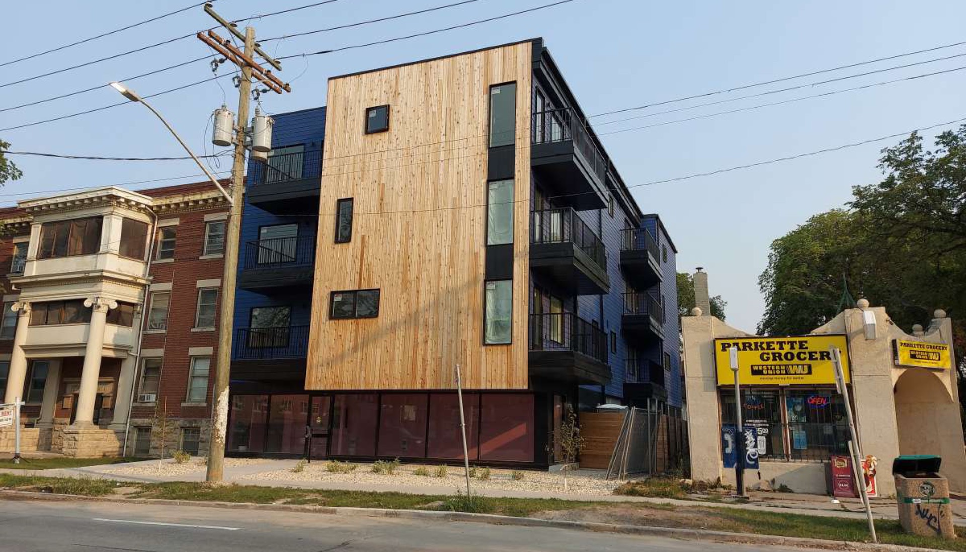 A completed Burrow building at street level